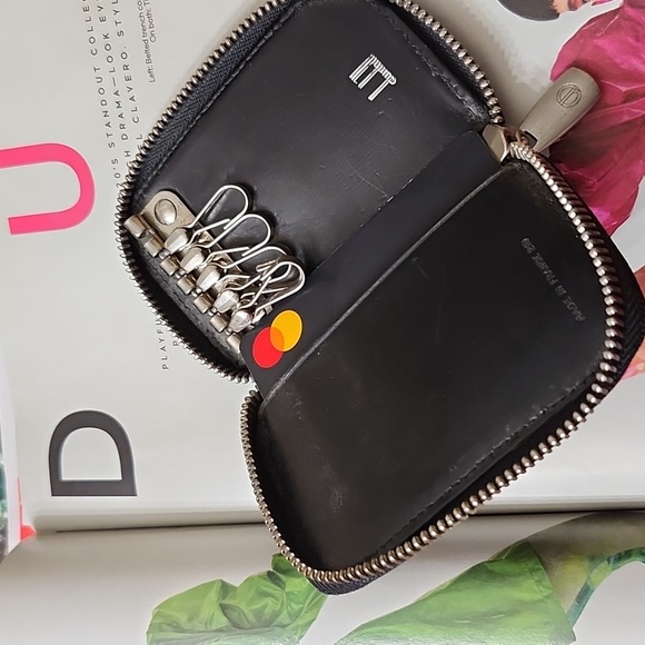 Dunhill Keycase 5 Ring 2 Cardslots Black Canvas - Picture 10 of 12